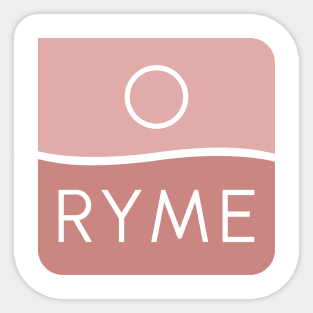 RYME with design Sticker